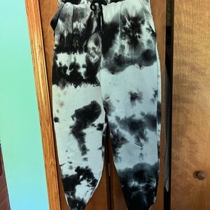 Rue21 Black and White Tie-Dye Joggers